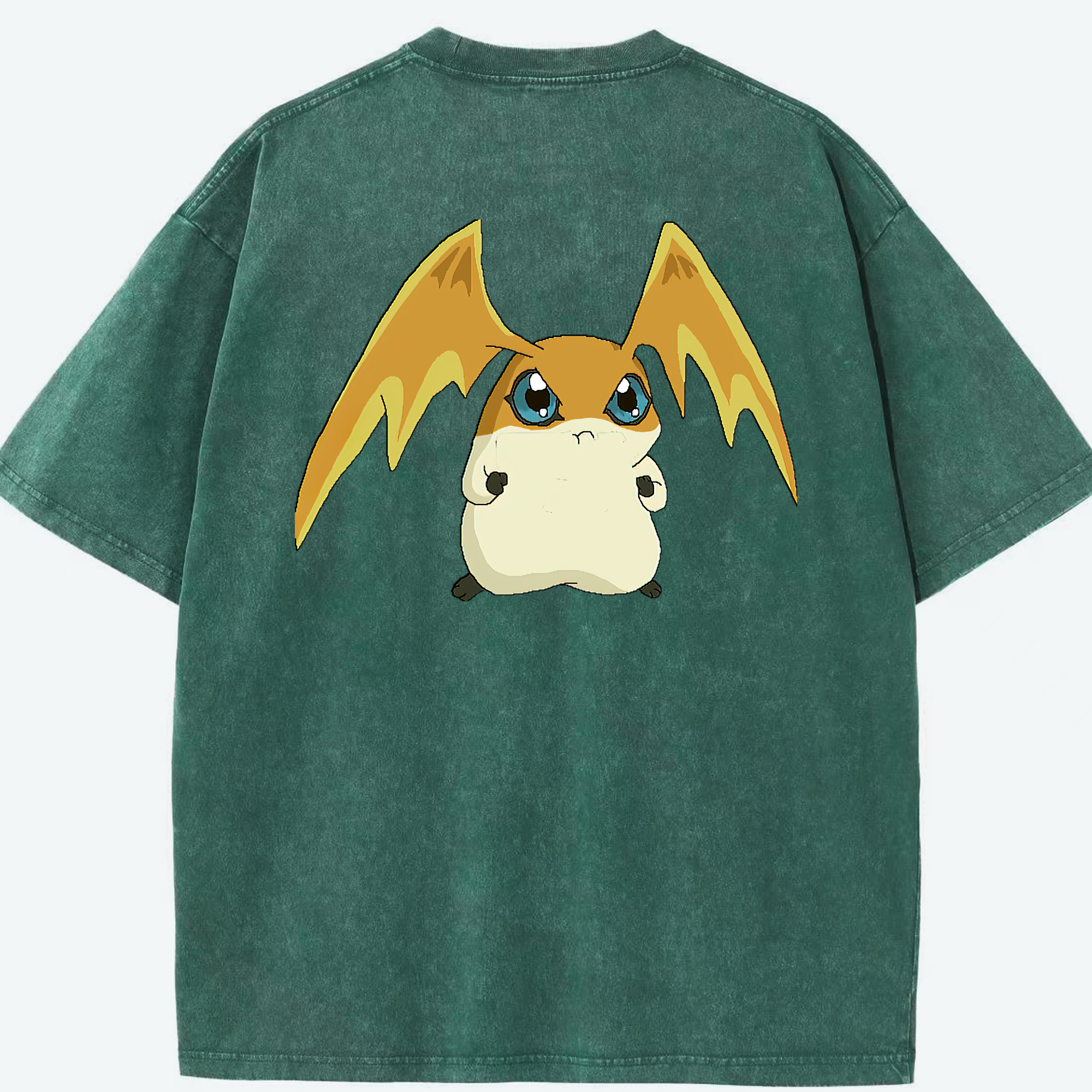 （画像用） Digimon デジタルモンスター/デジモン 綿100% ヴィンテージ風 半袖Tシャツ（背面プリント）
